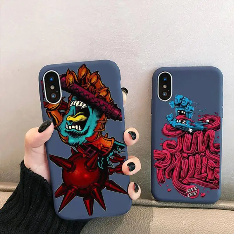 

Santa Cruz Skateboards Art Phone Case For IPhone 6 6s 7 8 Plus X Xs Xr Xsmax 11 12 Pro Promax 12mini Candy Purple Silicone Cover