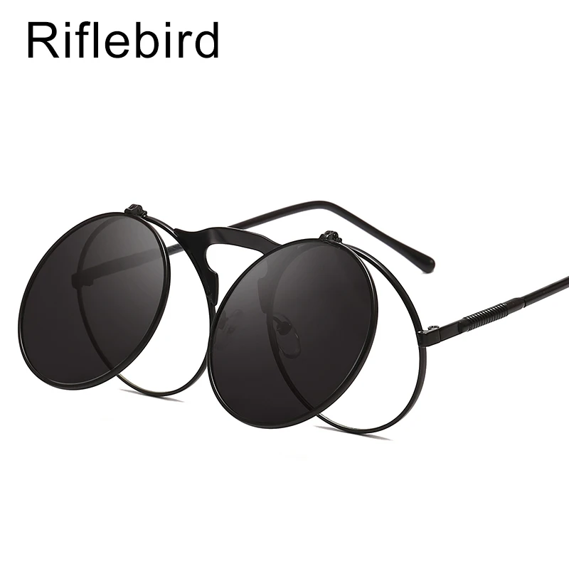 очки солнцезащитные женские мужские круглые стимпанк тени панк Очки glasses