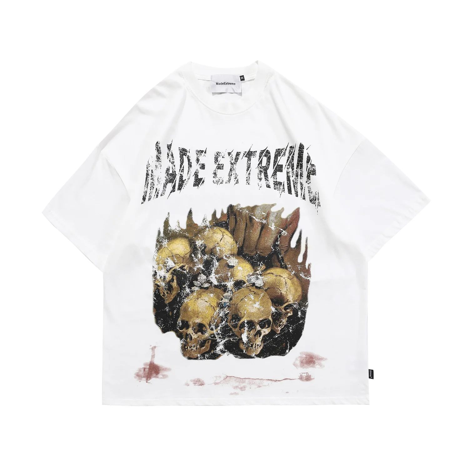 

MADEEXTREME Best seller skulls graphic T-Shirt Streetwear Men Hip Hop 2021 Harajuku Summer oversized T shirt tops tee 2149