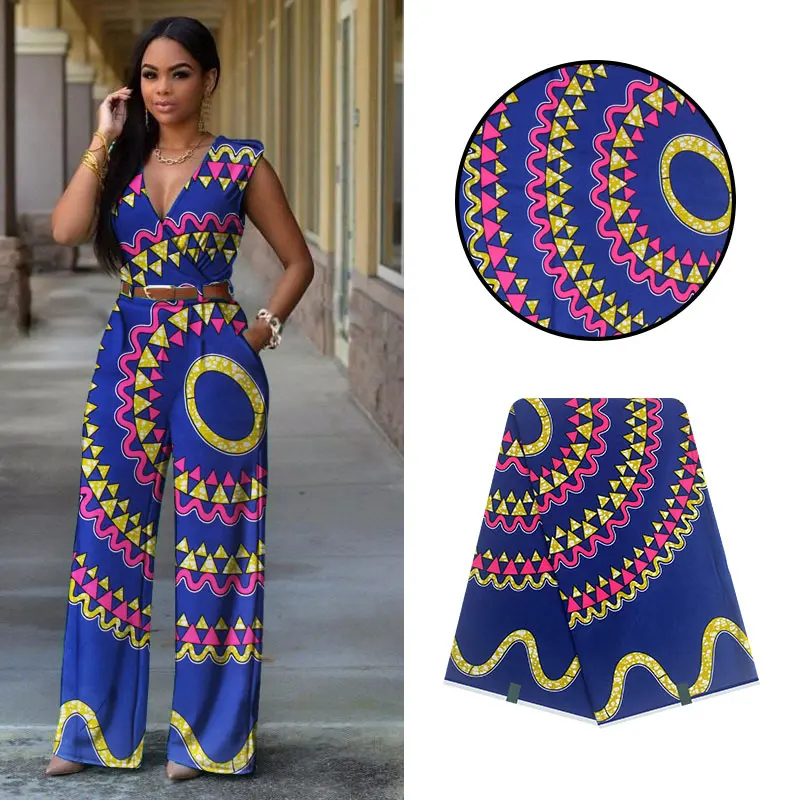 

100% Cotton Original Real Wax Fabric Ankara Fabric African Print Fabric For Wedding Dress Tissue African Wax Fabric VL-681