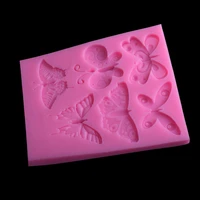 the new butterfly fondant baking silicone mold diy chocolate baby birthday party cake candy decoration mould
