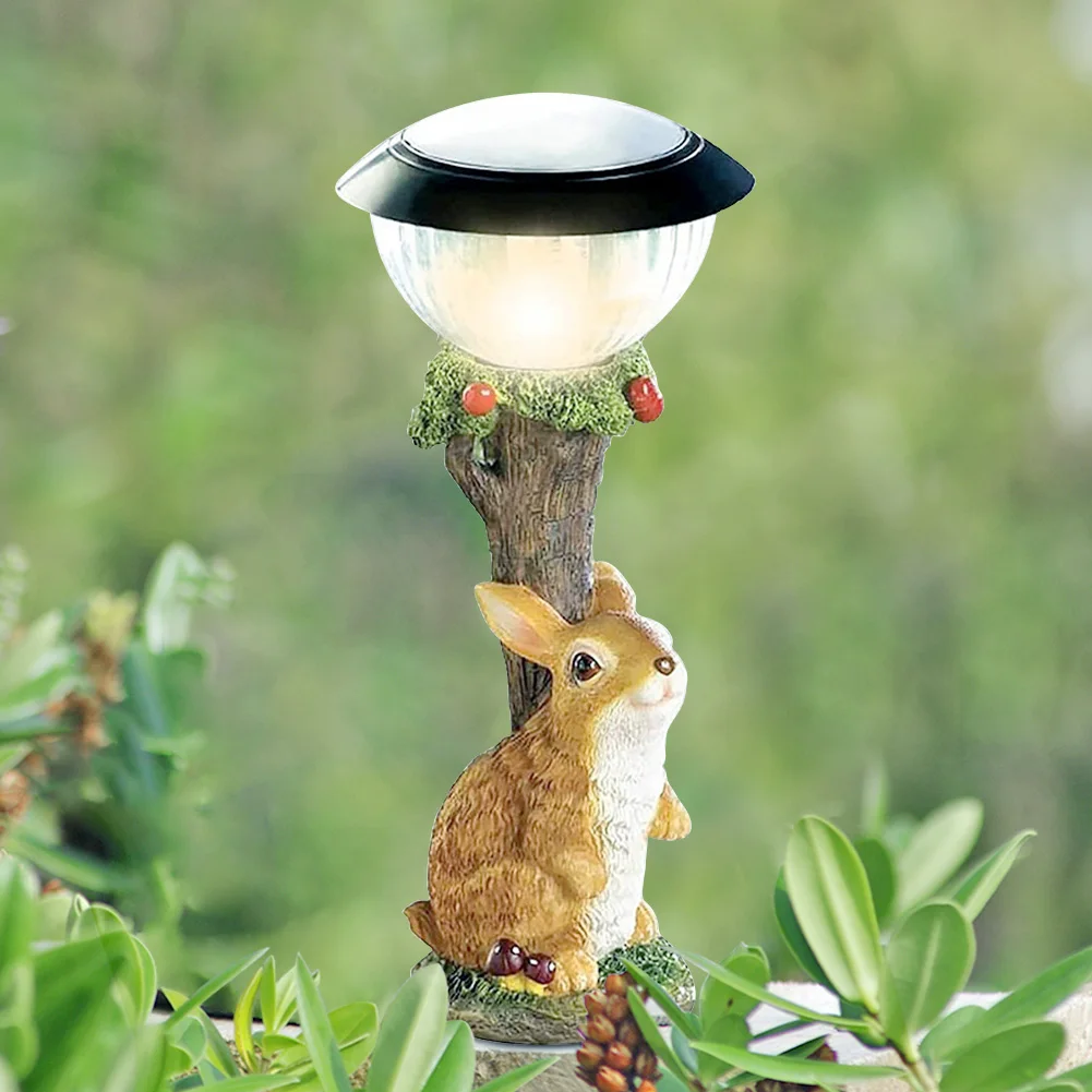 

Resin Squirrel Solar LED Light Statue Waterptoof Figures Outdoors for Pathway Yard Garden Wildlife Decoration Lamp Landscaping