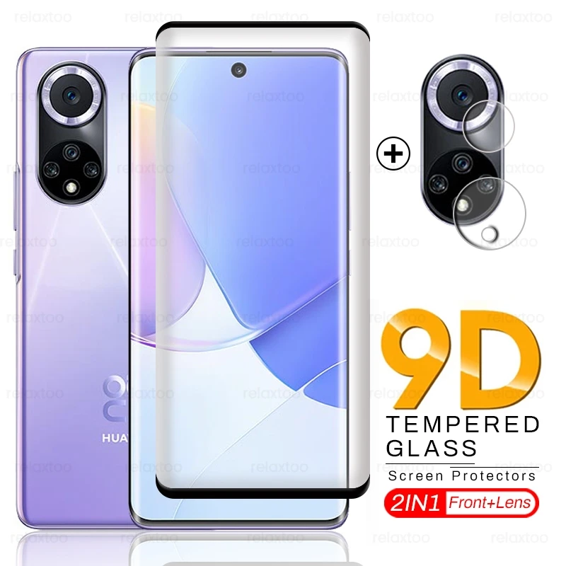 

1-To-2 9D Curved Tempered Glass For Huawei Nova 9 Camera Protectors Cover On Hauwei Huawey Nova9 Nova 9 NAM-LX9 6.57" Phone Film