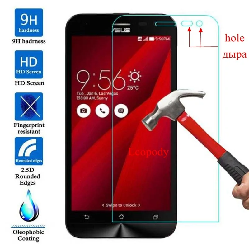 Стекло защитное закаленное для ASUS Zenfone Go TV ZB551KL G550kl X013DB ZB 551 KL ZB551 551KL SKLO GLAS чехол на.