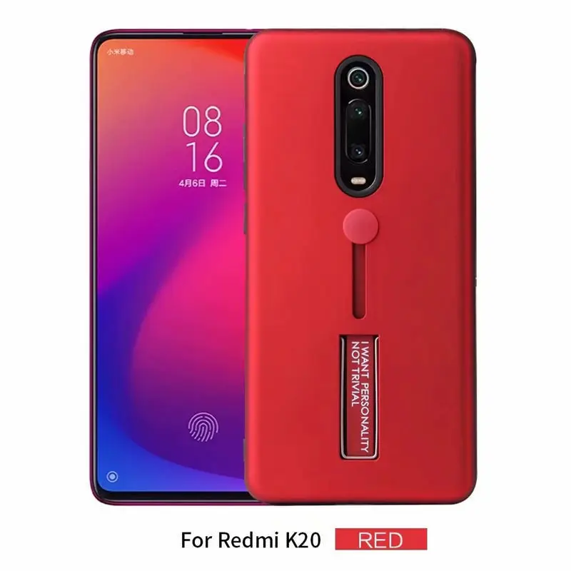 Для Xiao mi 9T mi 9T Pro Чехол ударопрочный Броня держатель кольца для пальца подставка задняя крышка для красного mi K20 Pro Kickstand чехол - Цвет: Red