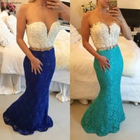 two colors prom dress mermaid lace sweep train special occasion party gown