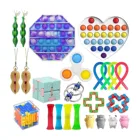 Игрушки-антистресс, набор игрушек, тянущиеся струны, подарочный набор для взрослых и детей, сжимаемые сенсорные антистрессовые игрушки, набор