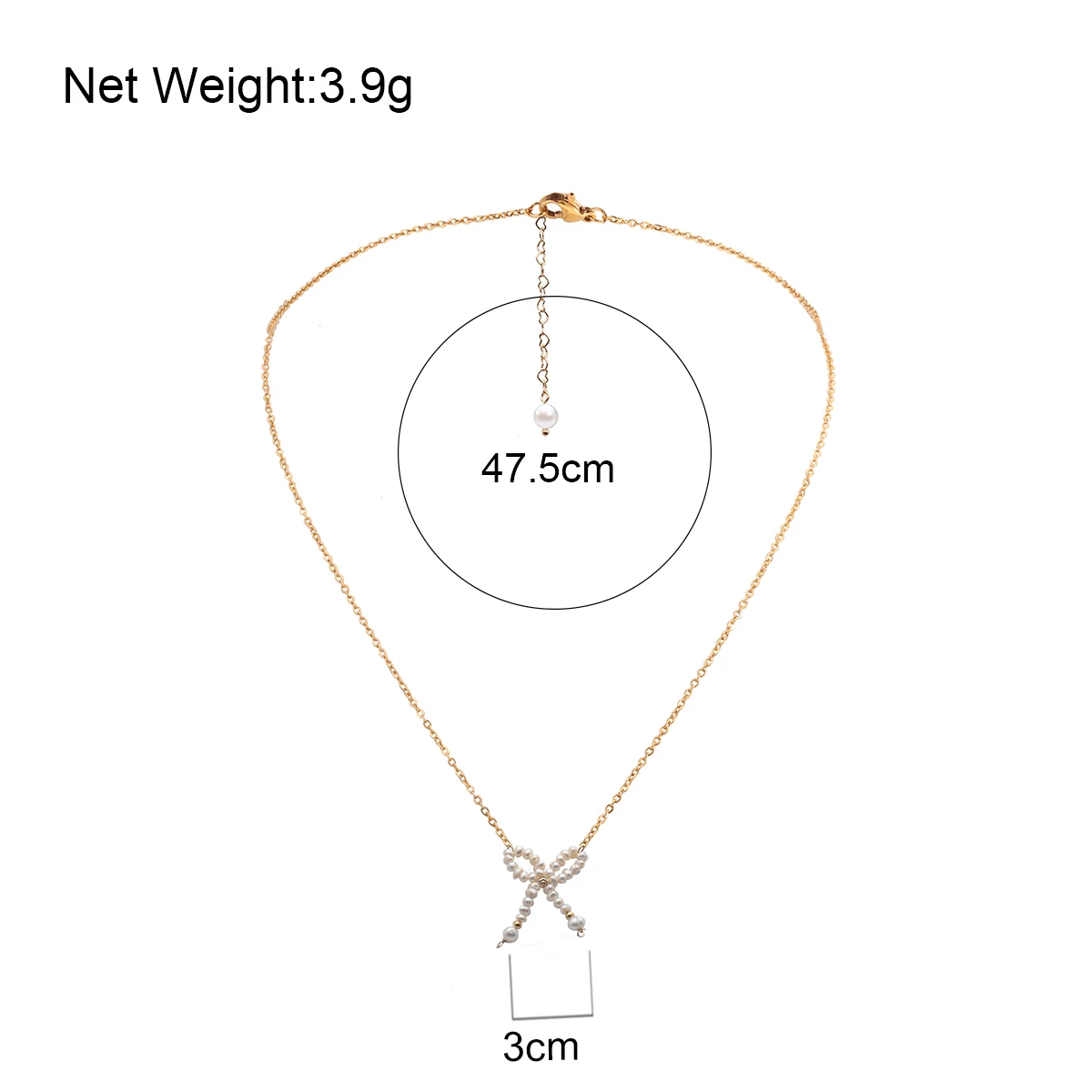 

Lifefontier Baroque Bowknot Natural Pearl Pendant Long Chain Necklace Copper Alloy Collier Luxury Choker Necklace Female Jewelry