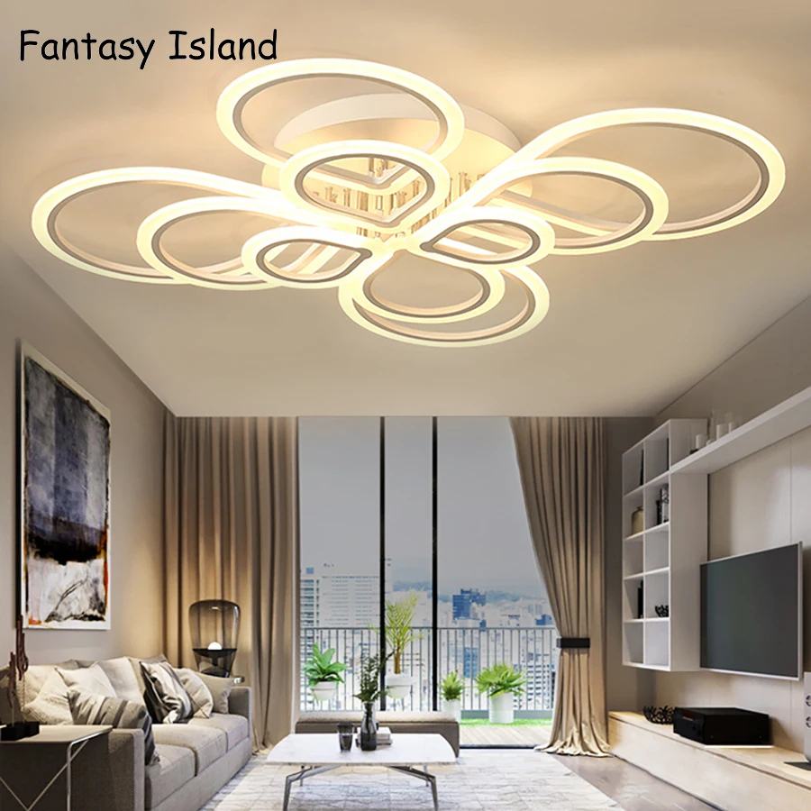 

Современный светодиодный светильник-люстра s для гостиной, спальни, кабинета с пультом дистанционного управления, потолочный светильник-лю...