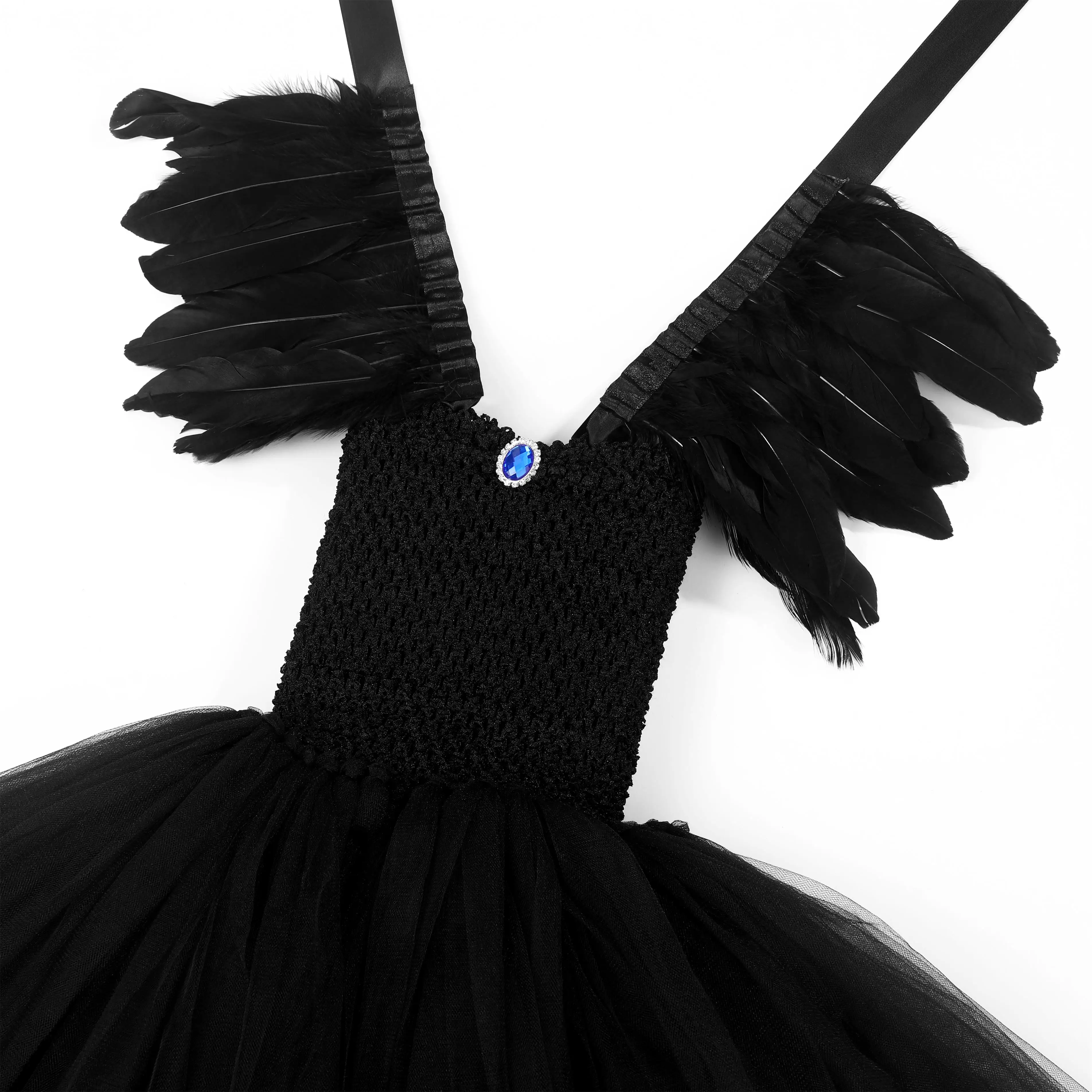 Костюм черного ангела для Хэллоуина вечеринки дня рождения девушки индийское