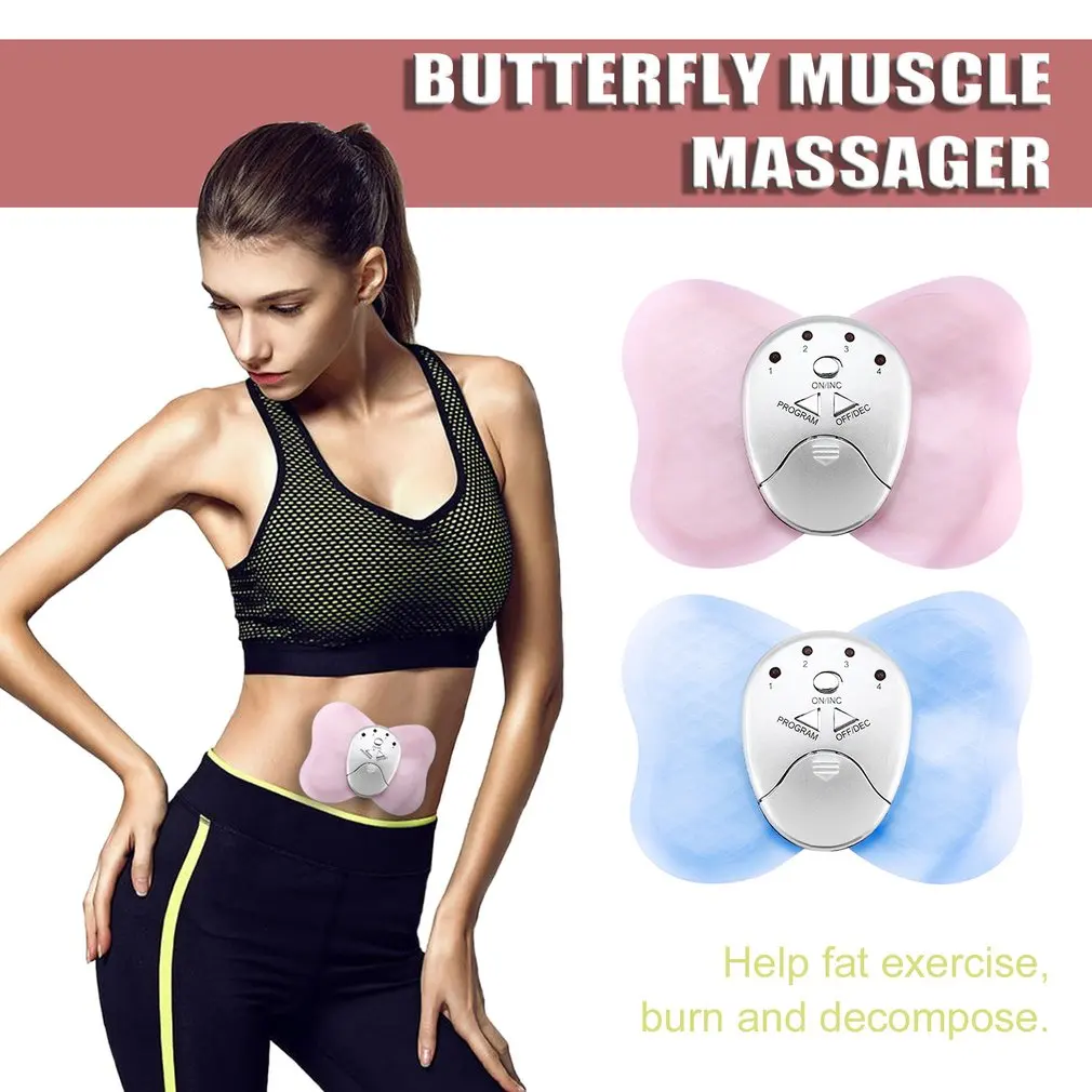 

Mini Wireless Electronic Body Muscle Butterfly Massager Slimming Vibration Fitness Professional Pain Relief Relaxation Device