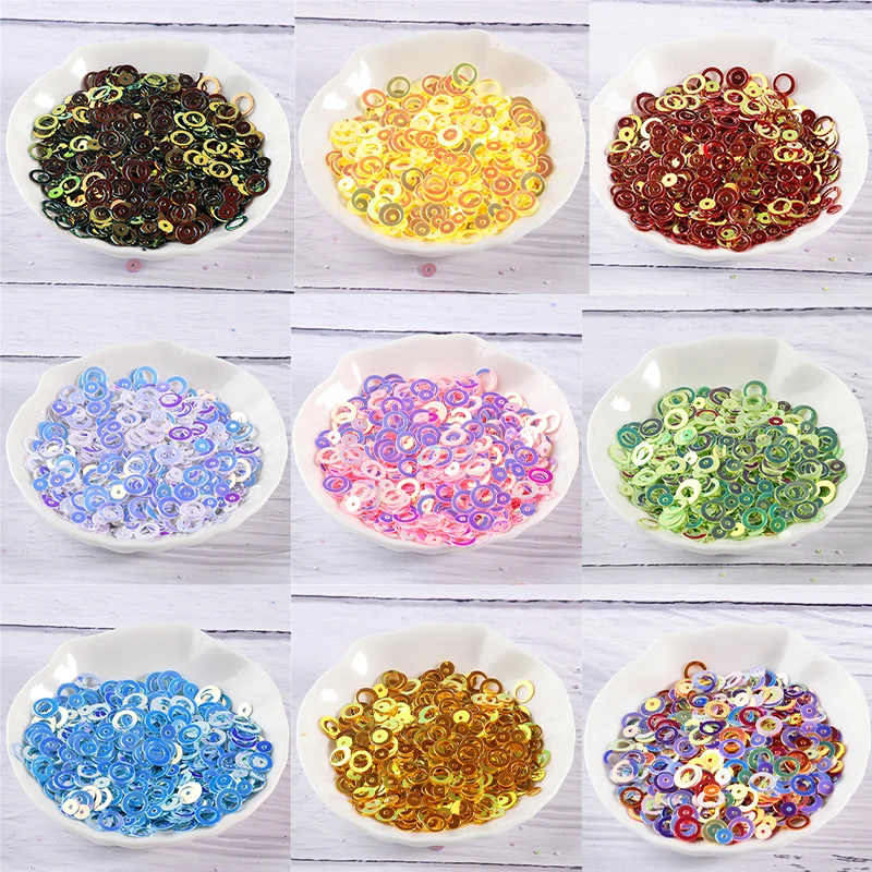 Круглая круглая пайетка с блестками 6 мм 1000 шт. пайетки для украшения ногтей