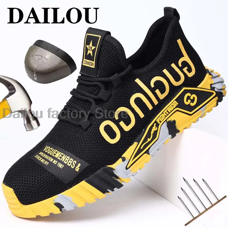 

Рабочие ботинки со стальным носком, рабочие кроссовки, мужская женская и мужская защитная обувь, непробиваемые рабочие защитные ботинки, ле...