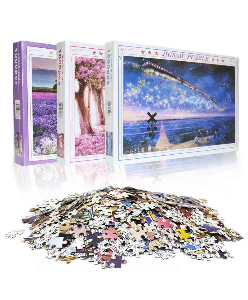 

Взрослые Пазлы 1000 штук бумажная фотобумага умная декомпрессионная DIY Большая фотобумага подарки