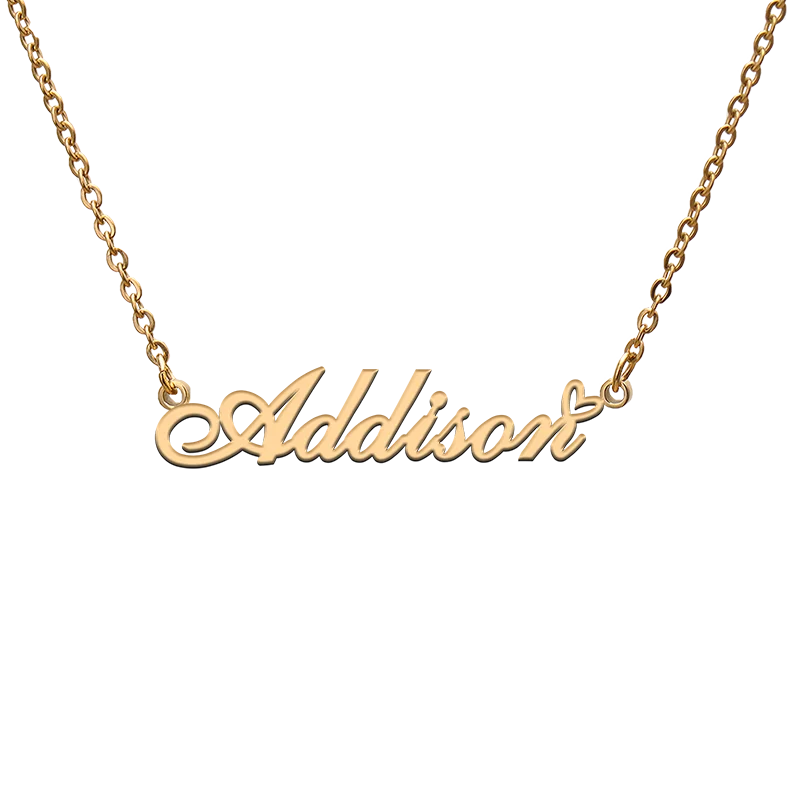 Индивидуальное ожерелье с изображением бога с любовным сердцем и именем аддисона для лучшего друга, ювелирные изделия в подарок