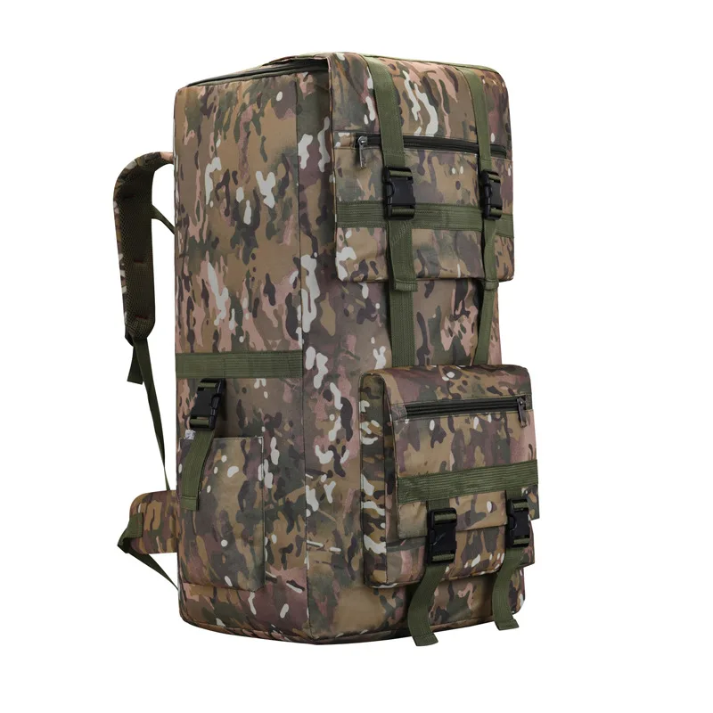 Сверхбольшая камуфляжная сумка Fonto для альпинизма 120 литра стеганая рюкзаки