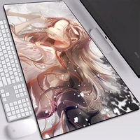 anime mouse pad large ghost blood blade hemming natural softy rubber desk mat for notebook laptop game gamer play xxl