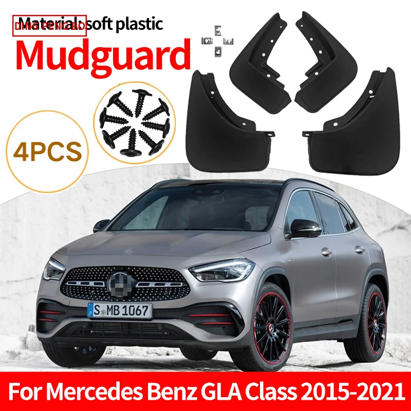 

Car Exterior Mudflaps Mud Flaps Splash Guards Mudguards For Mercedes Benz GLA Class X156 2015-2021 Fender Dedicated Accessories