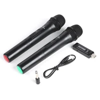 2pcs smart wireless handheld microphones mic with usb receiver sound audio amplifier for karaoke singing android smart tv box