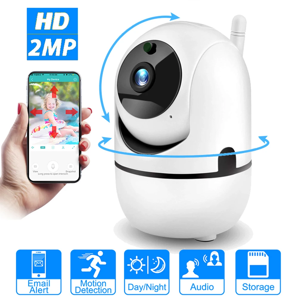 HONTUSEC WiFi IP камера 1080P HD домашняя безопасности няня с ночным видением Обнаружение