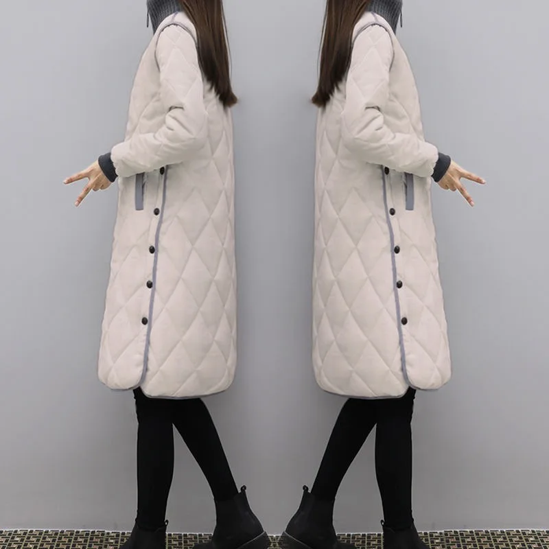 Зимний пуховик Timis Li с высоким воротником и длинным рукавом однотонный теплый