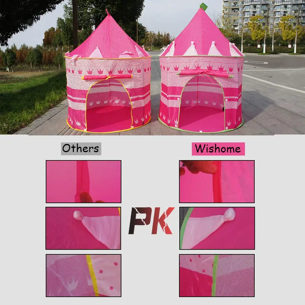 Складная детская палатка Розовая Принцесса замок вигвама для девочек уличный