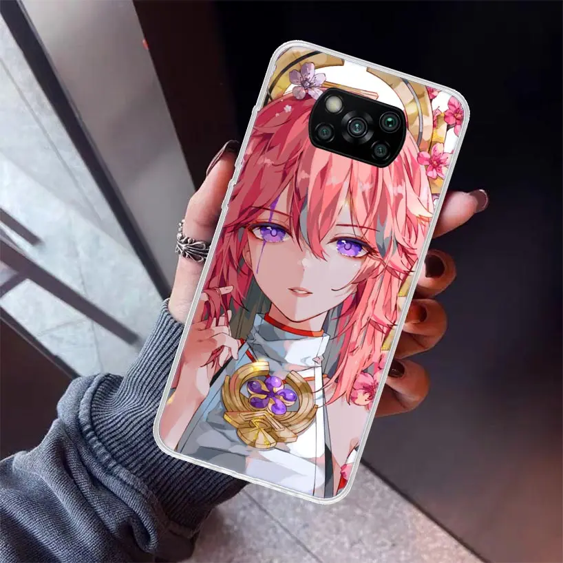 genshin impact raiden shogun baal phone case for xiaomi poco x3 nfc m3 f3 f1 mi note 10 pro 9 8 cc9 11 lite 9t 10t 11t a3 soft t free global shipping