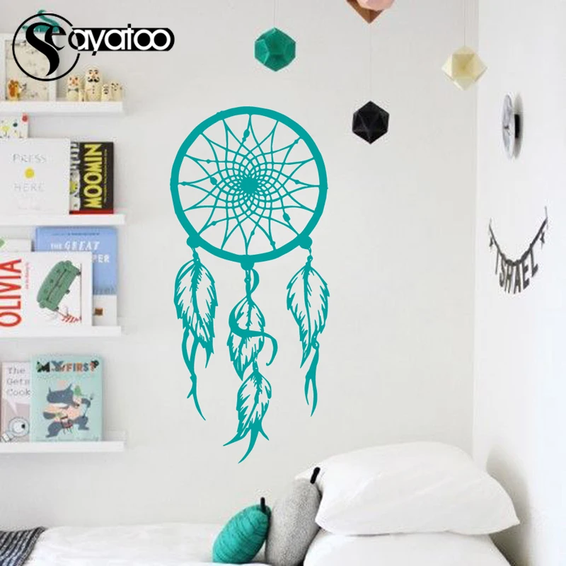 Dreamcatcher Feather Symbol Amulet Vinyl Wall Sticker Decal Bedroom Stickers Home Decor | Дом и сад