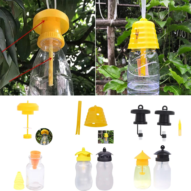 

1PC Fruit Fly Trap Killer Plastic Drosophila Trap Fly Catcher With Attractant Pest Insect Control For Home Farm Orchard