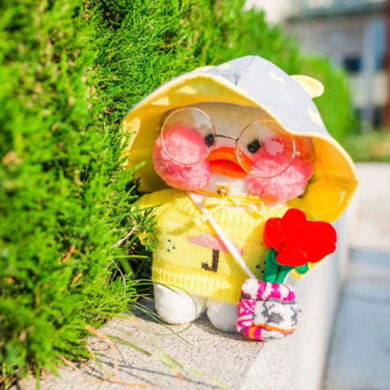 Милые плюшевые куклы-животные 30 см Желтая утка лалалафанана мягкие