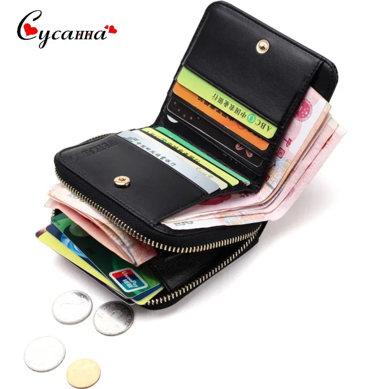 Одежда высшего качества Для женщин кошельки небольшой кошелек кожаный Короткие