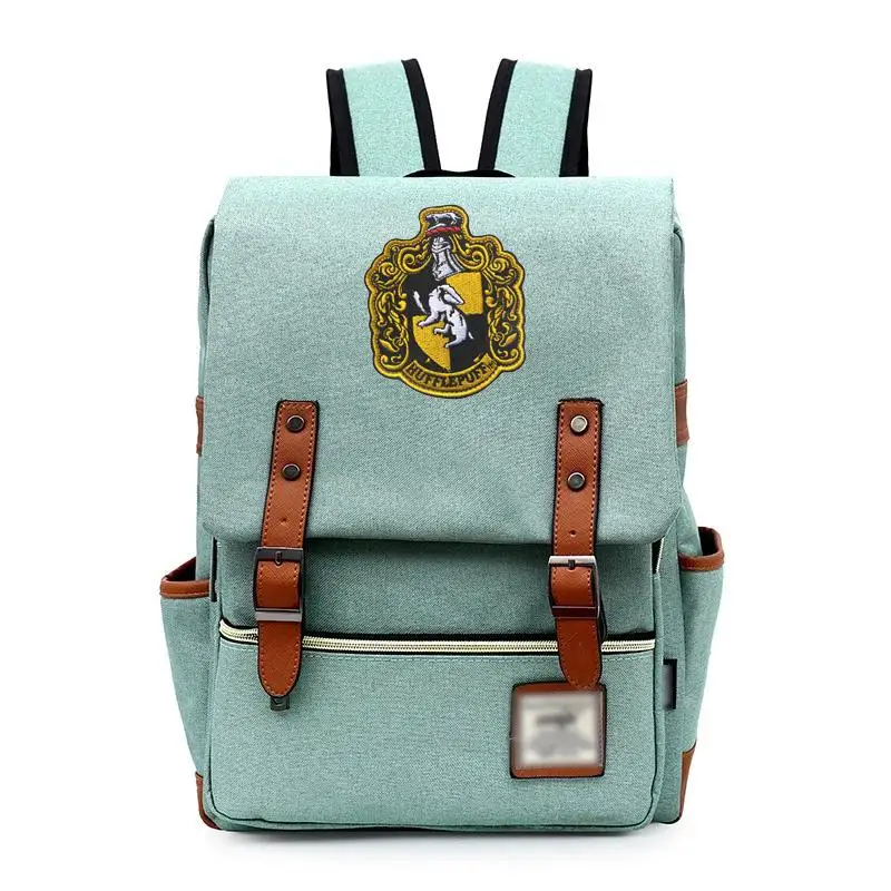 Магический Хогвартс Ravenclaw Слизерин Гриффиндор мальчик Девочка студенческая школьная сумка подростковые школьные сумки холст вышивка рюкзак - Цвет: I