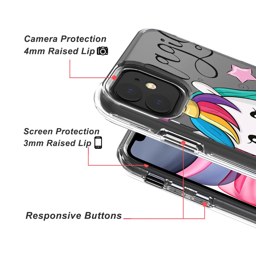 Прозрачный чехол-держатель для фотографий iPhone 11 Pro Max мягкий силиконовый чехол из