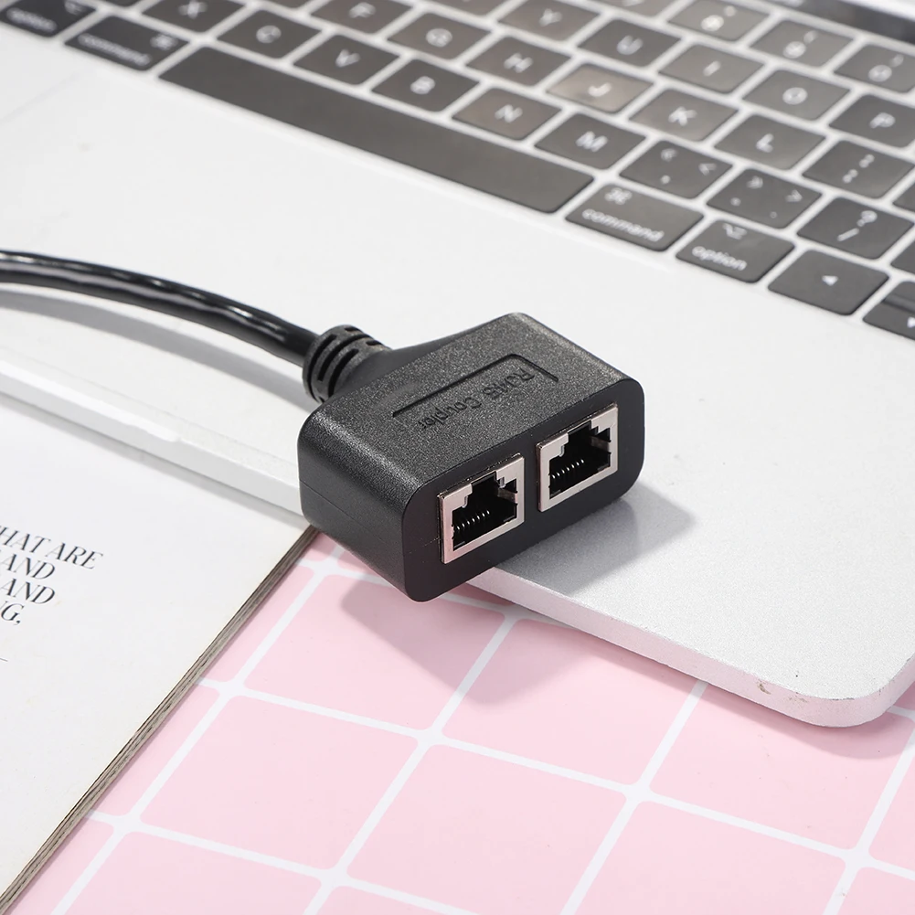 Разветвитель сетевой Ethernet RJ45 разветвитель сетевого кабеля 1-2 вилки для