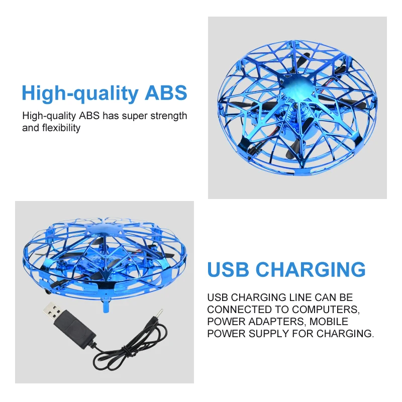 Мини вертолет с дистанционным управлением НЛО Дрон самолет ручным датчиком