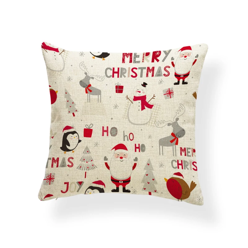 Наволочка для дивана 45 см из полиэстера с изображением снега в рождественском