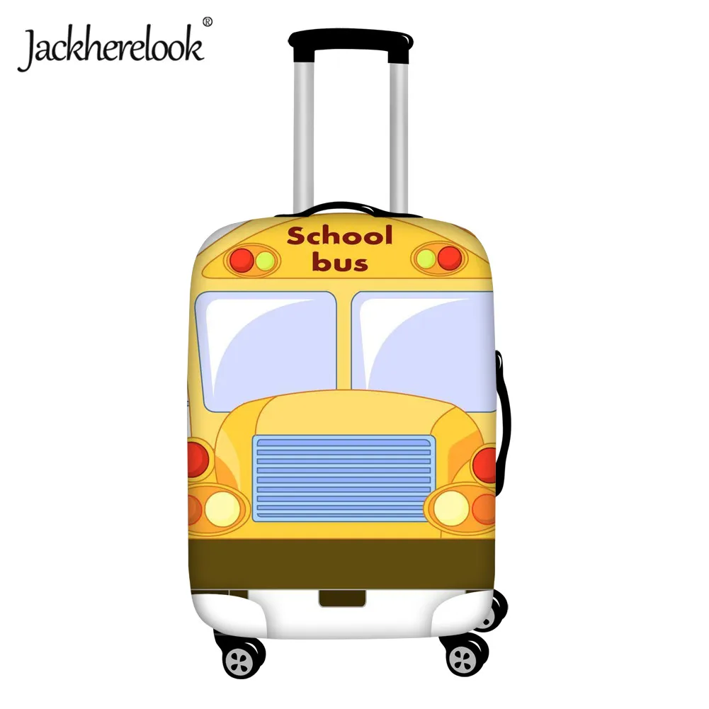 Чехол для чемодана jackhereluk желтый чехол чемоданов школы автобуса путешествий