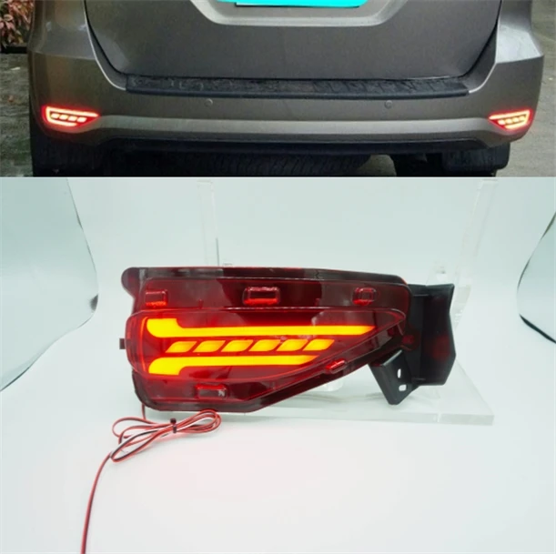 

Free shipment LED Rear Bumper Light, warning lights, rear fog lamp, Brake Lights, turn signal for FORTUNER 2015 2016,DRL