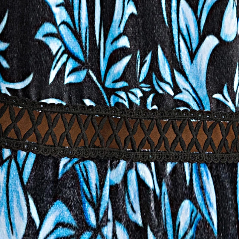 

Hollow Out Patchwork African Women's Dress Printed Large Swing V-neck Dress