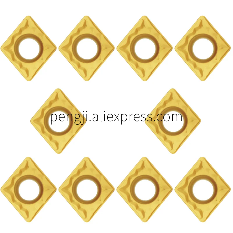 

10pcs Indexable Carbide Turning Insert CCMT32.52 Lathe Tool Insert CCMT09T308 HMP is Suitable for Processing Steel.