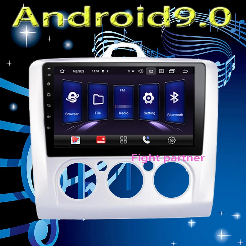 Android 9 0 2.5D + IPS 2 din автомобильный dvd мультимедийный плеер для Ford Focus mk2 mk3 2004 2011 радио