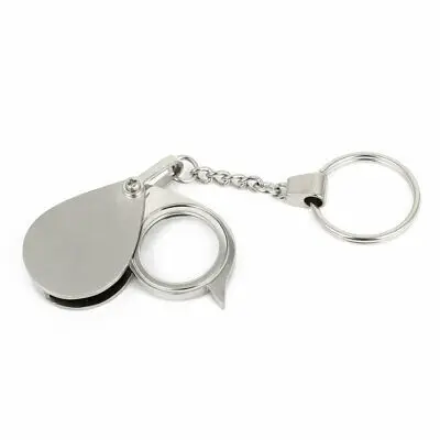 

Silver Tone Keyring Key Chain Keyring Magnifier Decoration 3X