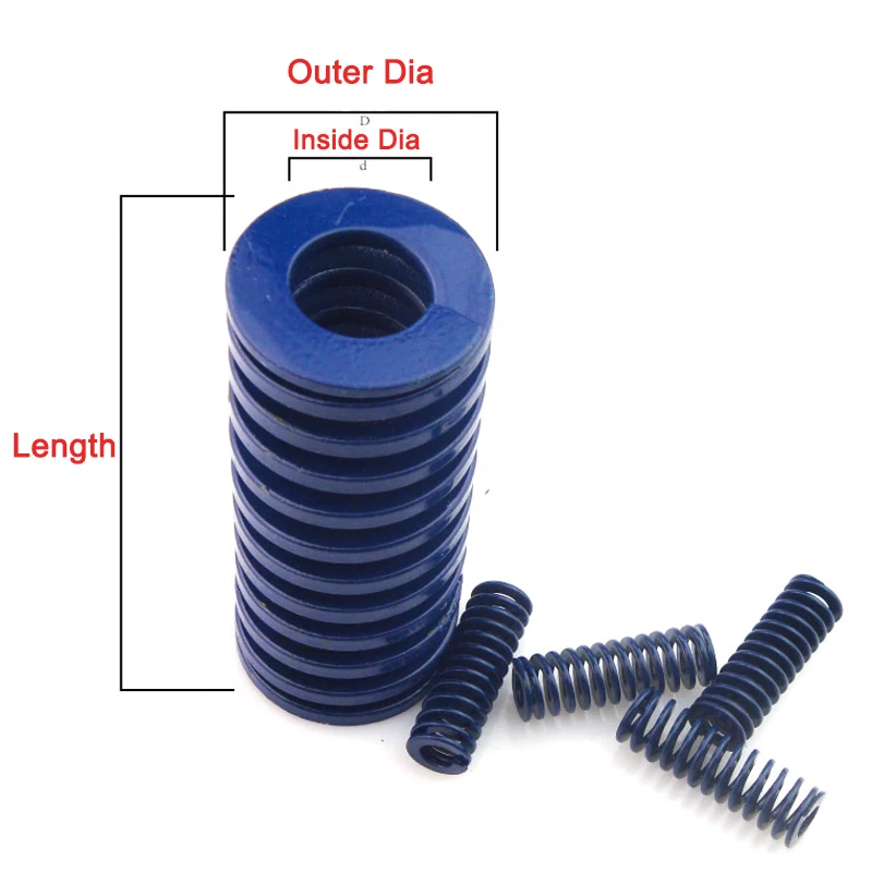 1Pcs Blue Mould Die Compression Spring Light Load Stamping Springs Outer Dia 14mm Inner Dia 7mm Length 20mm - 125mm For Hardware images - 6