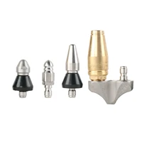 durable high pressure sewer drain cleaning nozzle 4 nozzles sewer jetter heads washing machine accessories dredge pipe nozzles