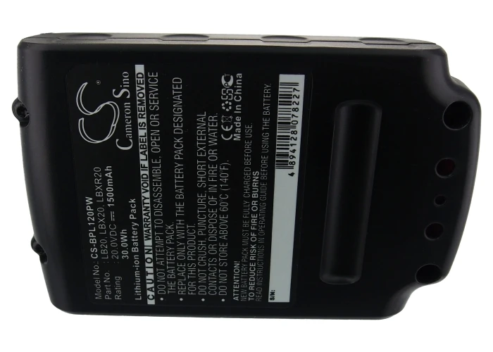 

Cameron Sino LB20 LBX20 LBXR20 Battery for Black & Decker BDCDMT120 CHH2220 LCS120 LDX120C LDX120SB LGC120 1500mAh