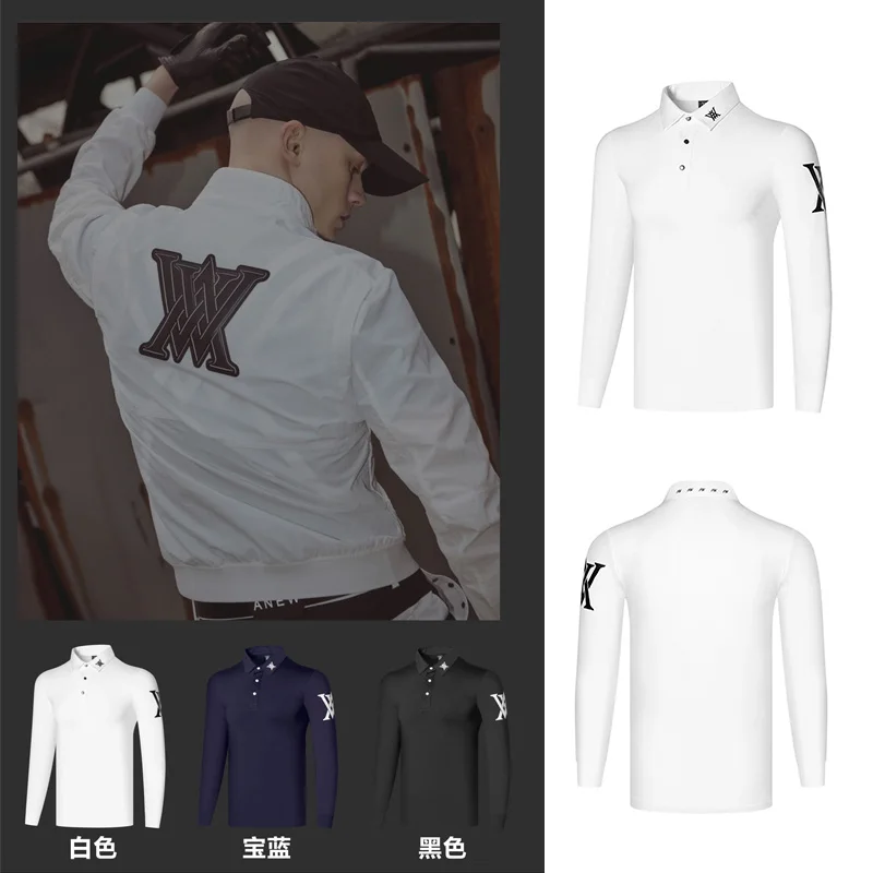 

Golf shirt men polo long sleeve golf clothing autumn