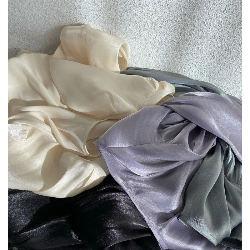 

Women Chic Ruche Blouse Long Sleeve Loose Style Pullover Shirt Design Casual Spring Autumn 2021 Fashion New Trends Tops