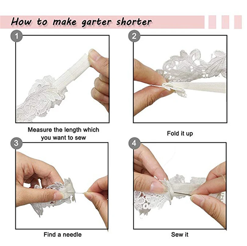 

2PC Sexy Garter Belt Women Lingerie Princess Cosplay Wedding Party Bridal Lace Floral Leg Ring Loop Stocking Garter Belt A30