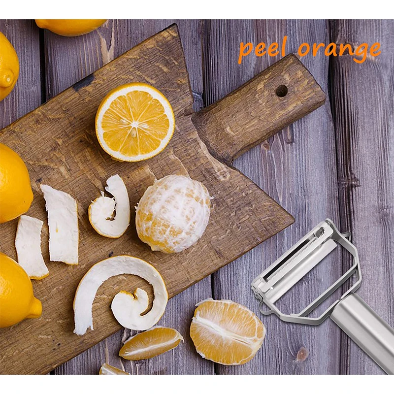 2 In1 Нержавеющая сталь картофеля Терка жульен овощечистка Кухня аксессуары