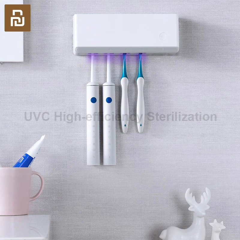

Youpin UVC Sterilization Toothbrush Rack Intelligent Efficient Disinfection Holder Wall-Mounted Bathroom Box Type-C Charging